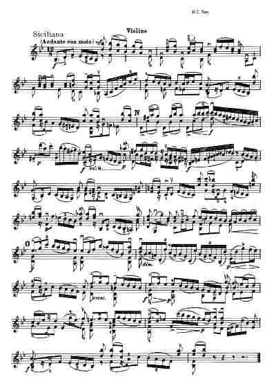 Сицилиана для скрипки, И. С. Бах